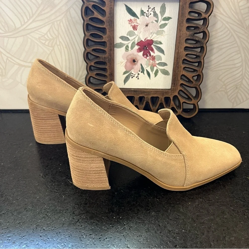 Joie Wavenly Suede Block Heel 8.5 - Picture 4 of 7